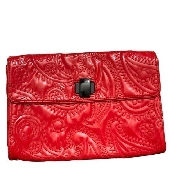 Kate Spade Red Quilted Large Clutch Bag